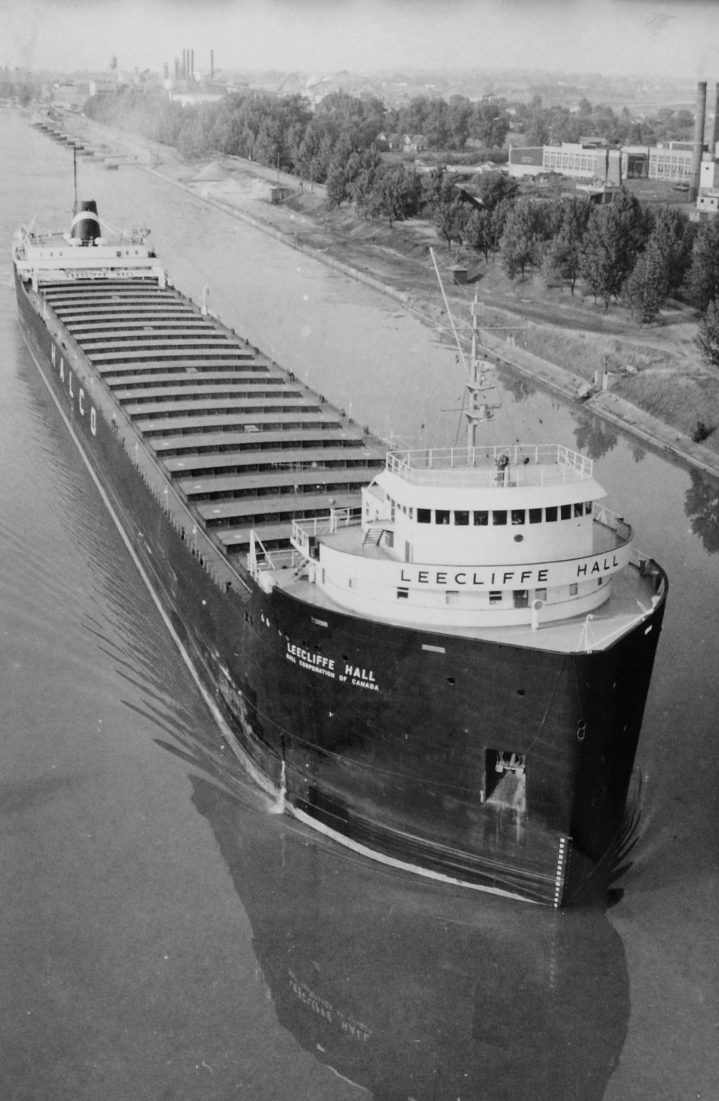 Leecliffe Hall (overhead view) in the Welland Canal by Robert Walton